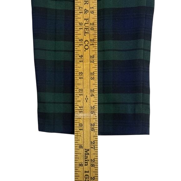 Chaps Ankle Pants Womens 12 Blackwatch Plaid Elastic Waist Side Zip Holiday - Picture 7 of 8